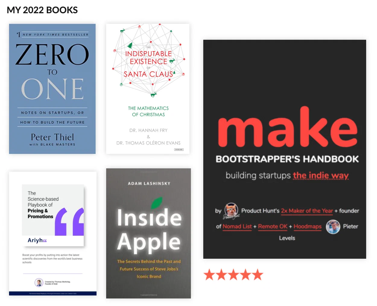 The books I read in 2022